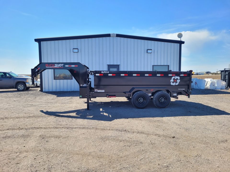 New 2026 Buckshot 83"x14' Gooseneck Dump Trailer W/3' Sides