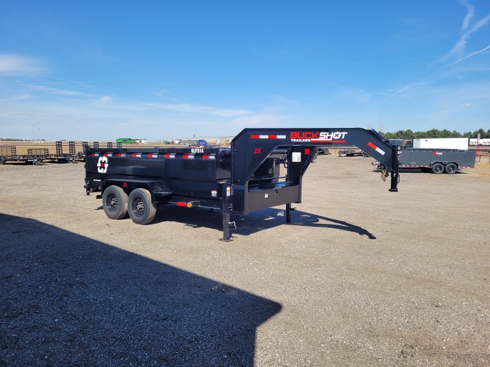 New 2026 Buckshot 83"x14' Gooseneck Dump Trailer W/3' Sides