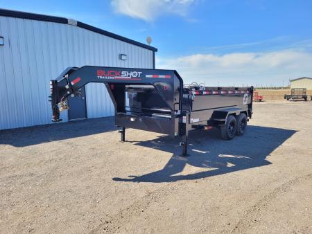 New 2026 Buckshot 83"x14' Gooseneck Dump Trailer W/3' Sides