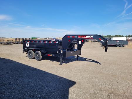 New 2026 Buckshot 83"x14' Gooseneck Dump Trailer W/3' Sides