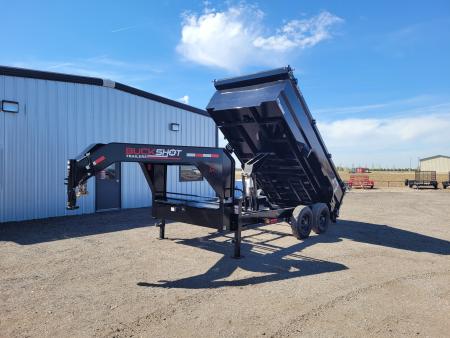 New 2026 Buckshot 83"x14' Gooseneck Dump Trailer W/3' Sides