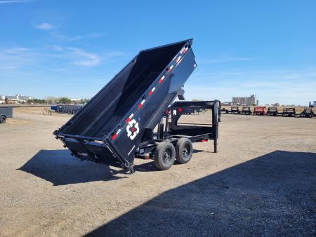 New 2026 Buckshot 83"x14' Gooseneck Dump Trailer W/3' Sides