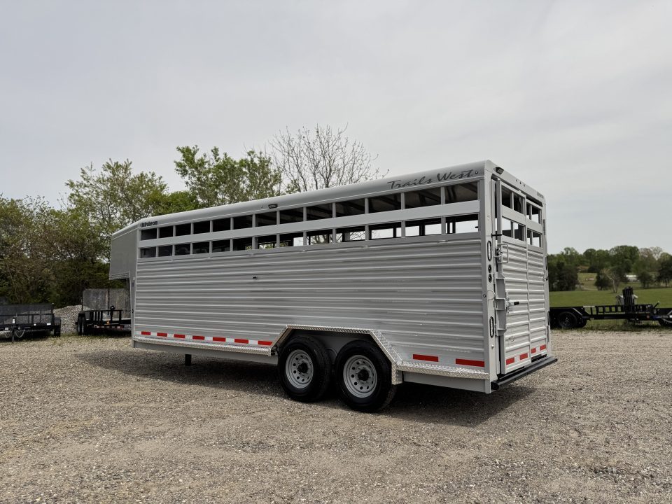 New 2027 Trails West Hotshot 20' Gooseneck Livestock Stock / Stock Combo Trailer