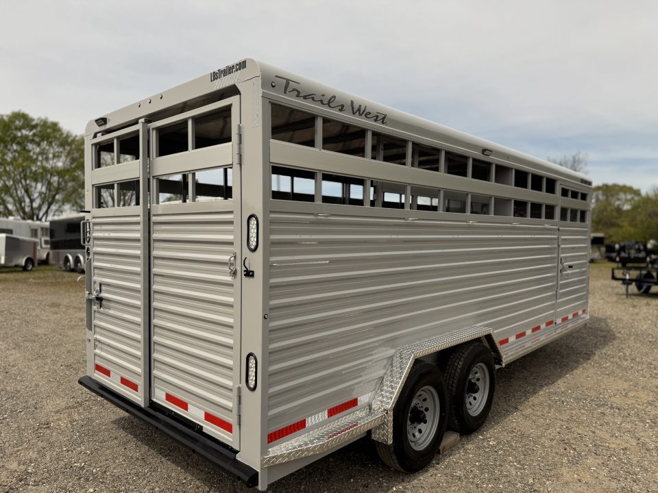 New 2027 Trails West Hotshot 20' Gooseneck Livestock Stock / Stock Combo Trailer
