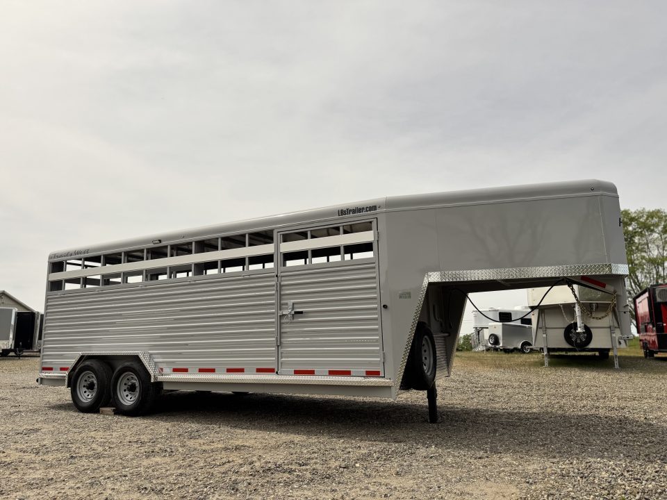 New 2027 Trails West Hotshot 20' Gooseneck Livestock Stock / Stock Combo Trailer