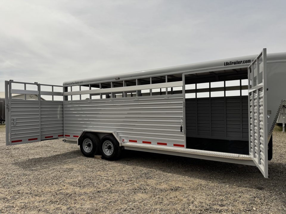 New 2027 Trails West Hotshot 20' Gooseneck Livestock Stock / Stock Combo Trailer