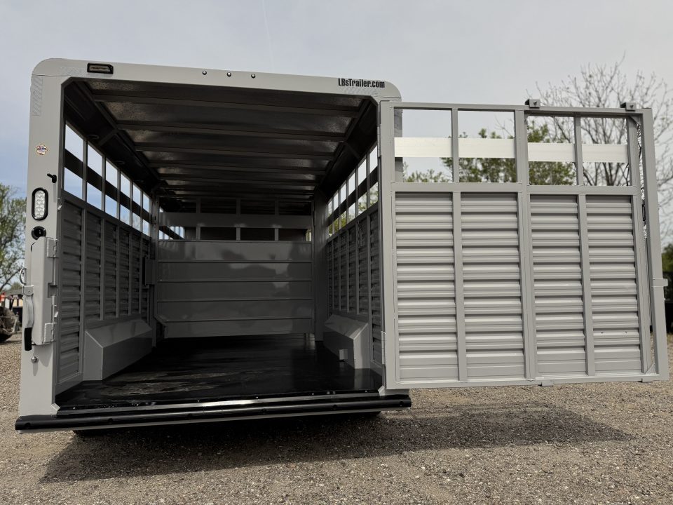 New 2027 Trails West Hotshot 20' Gooseneck Livestock Stock / Stock Combo Trailer