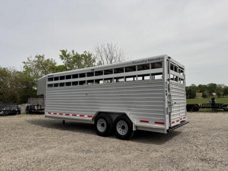New 2027 Trails West Hotshot 20' Gooseneck Livestock Stock / Stock Combo Trailer