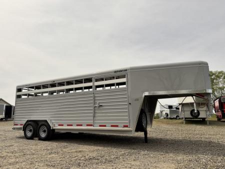 New 2027 Trails West Hotshot 20' Gooseneck Livestock Stock / Stock Combo Trailer