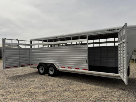 New 2027 Trails West Hotshot 20' Gooseneck Livestock Stock / Stock Combo Trailer