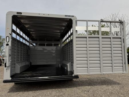 New 2027 Trails West Hotshot 20' Gooseneck Livestock Stock / Stock Combo Trailer