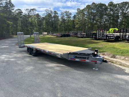 New 2026 Diamond C DEC208 Flatbed Trailer. 8k Axles, 17.5 18-Ply Tires, 8.5x24, #13,350 Payload
