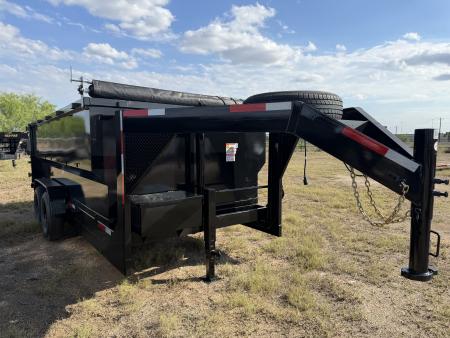 New 2026 Texas Pride Trailers 7x16ft Gooseneck Dump Trailer 16k