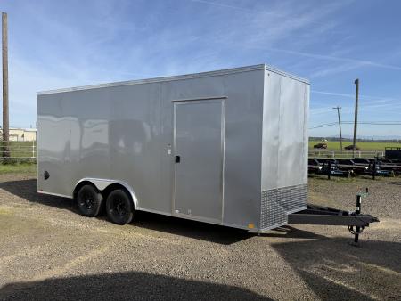 New 2026 Compass 8.5x18 Indigo DLX Flat Top V-Nose 7k Car Hauler