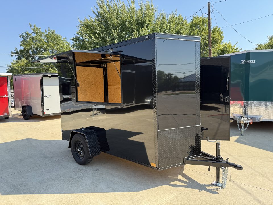 New 2026 New 5x10 SA Screwless Vending Enclosed Trailer | Blackout | Spoiler Package | .08 Polycor