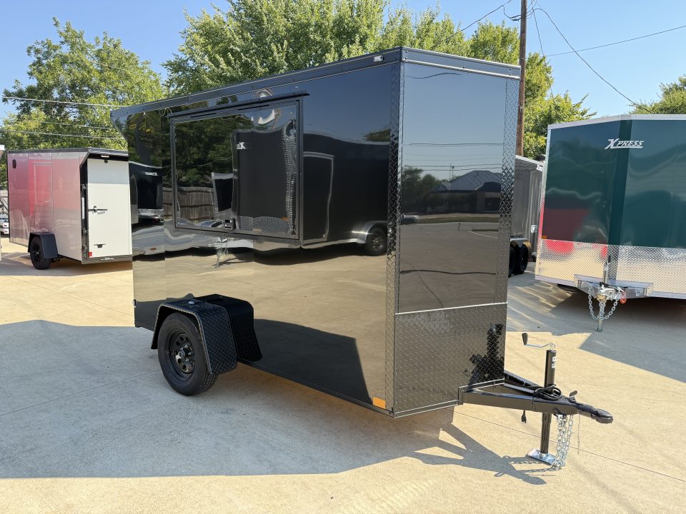 New 2026 New 5x10 SA Screwless Vending Enclosed Trailer | Blackout | Spoiler Package | .08 Polycor