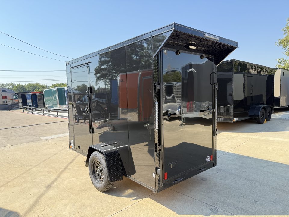 New 2026 New 5x10 SA Screwless Vending Enclosed Trailer | Blackout | Spoiler Package | .08 Polycor