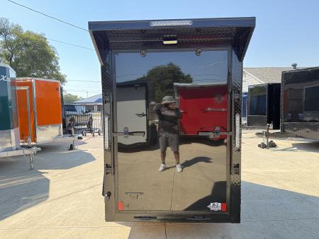 New 2026 New 5x10 SA Screwless Vending Enclosed Trailer | Blackout | Spoiler Package | .08 Polycor