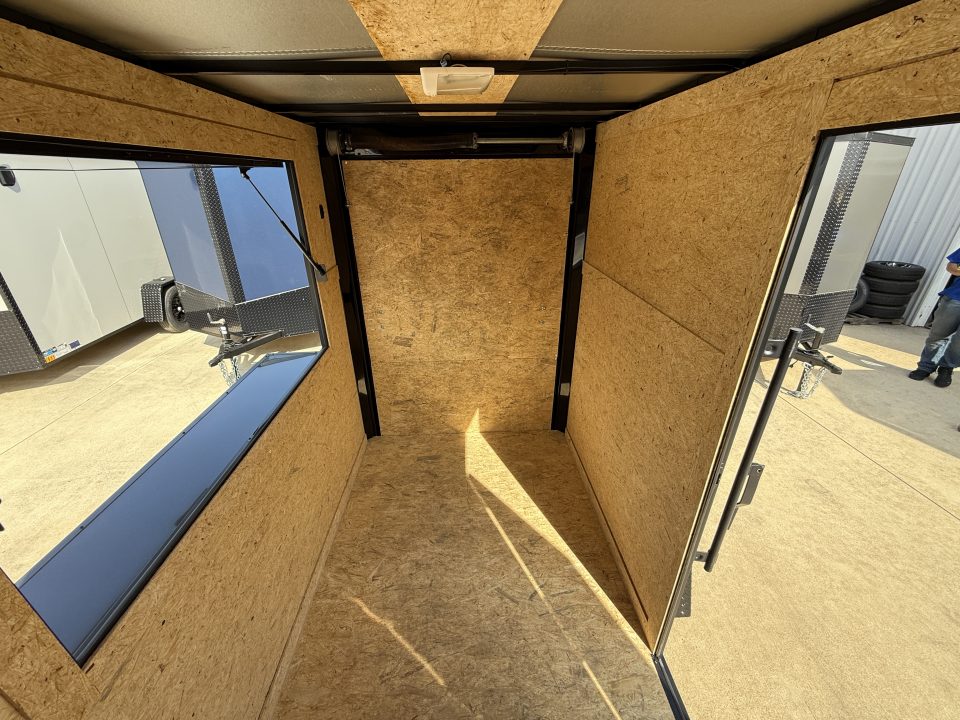 New 2026 New 5x8 SA Screwless Vending Enclosed Trailer | Blackout | Spoiler Package | .08 Polycor | Dexter Axle | 996