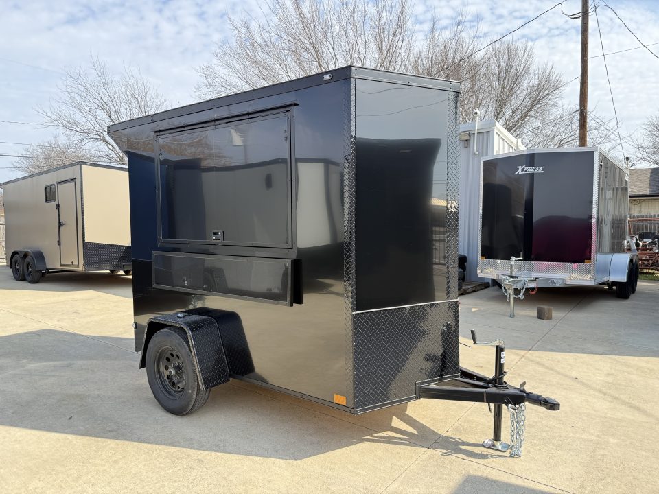 New 2026 New 5x8 SA Screwless Vending Enclosed Trailer | Blackout | Spoiler Package | .08 Polycor | Dexter Axle | 996