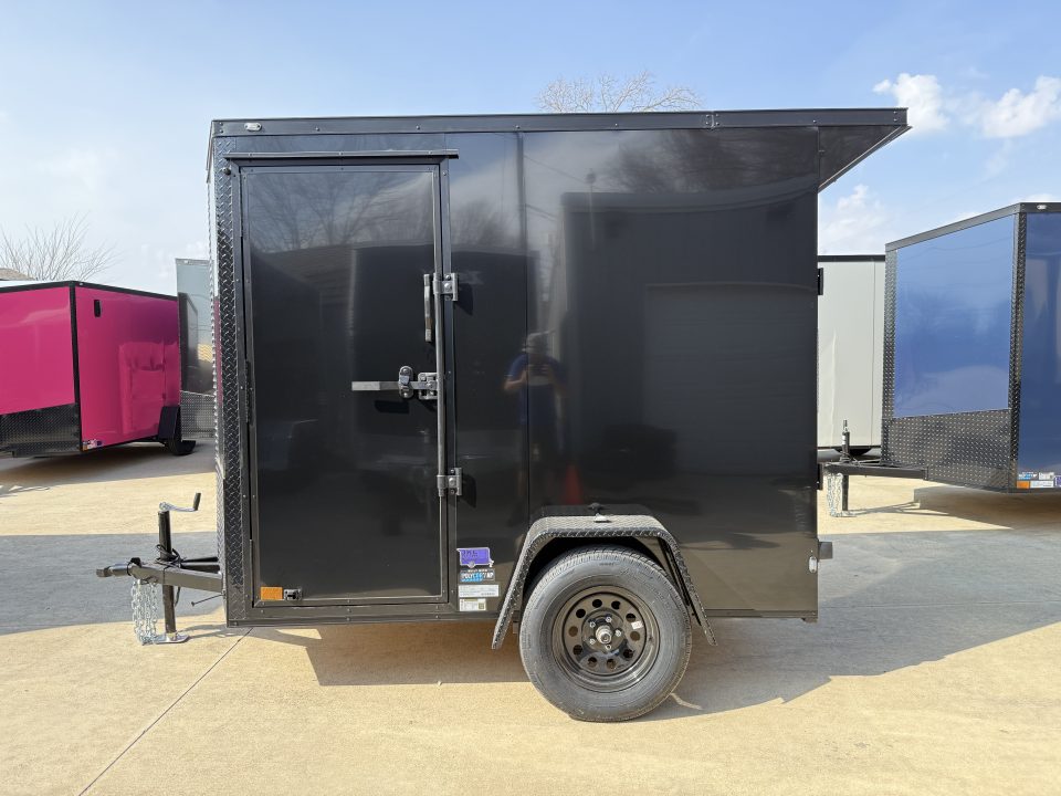 New 2026 New 5x8 SA Screwless Vending Enclosed Trailer | Blackout | Spoiler Package | .08 Polycor | Dexter Axle | 996