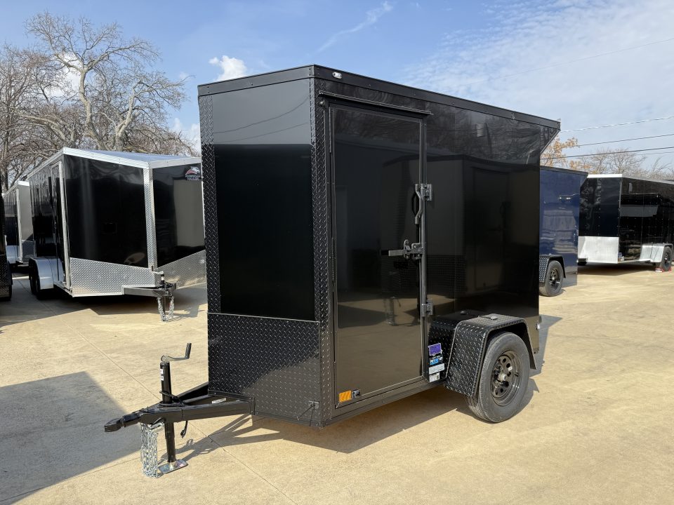 New 2026 New 5x8 SA Screwless Vending Enclosed Trailer | Blackout | Spoiler Package | .08 Polycor | Dexter Axle | 996