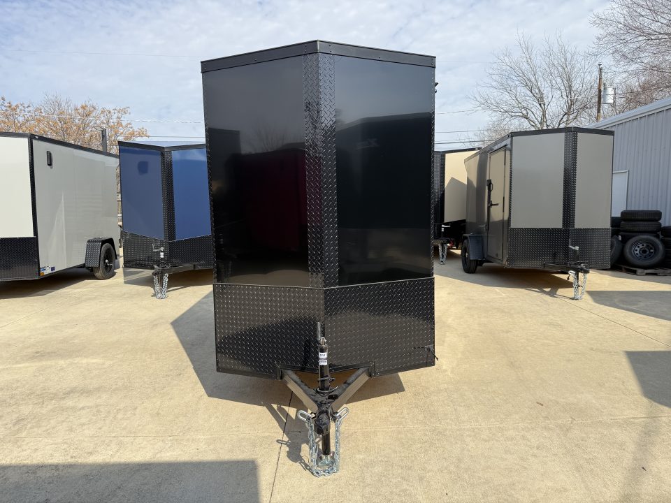 New 2026 New 5x8 SA Screwless Vending Enclosed Trailer | Blackout | Spoiler Package | .08 Polycor | Dexter Axle | 996