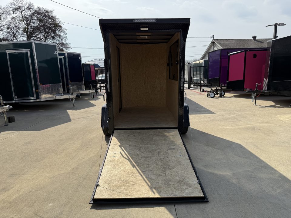 New 2026 New 5x8 SA Screwless Vending Enclosed Trailer | Blackout | Spoiler Package | .08 Polycor | Dexter Axle | 996