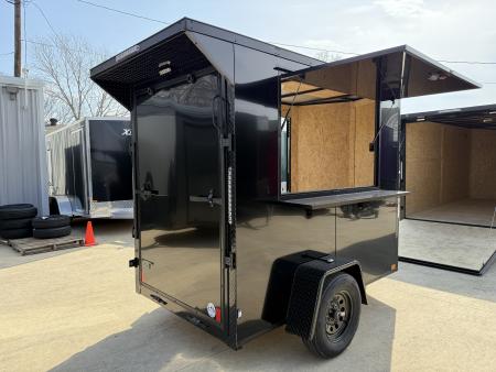 New 2026 New 5x8 SA Screwless Vending Enclosed Trailer | Blackout | Spoiler Package | .08 Polycor | Dexter Axle | 996
