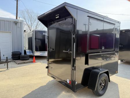 New 2026 New 5x8 SA Screwless Vending Enclosed Trailer | Blackout | Spoiler Package | .08 Polycor | Dexter Axle | 996