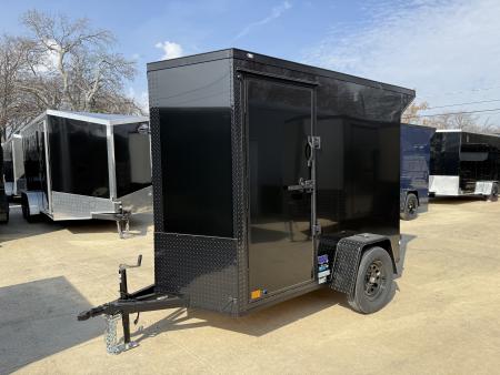 New 2026 New 5x8 SA Screwless Vending Enclosed Trailer | Blackout | Spoiler Package | .08 Polycor | Dexter Axle | 996