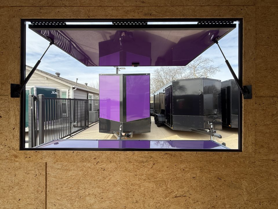 New 2026 New 6x12 SA Screwless Vending Enclosed Trailer | Blackout | Spoiler Package | .08 Polycor | Limited Edition | Dexter Axle