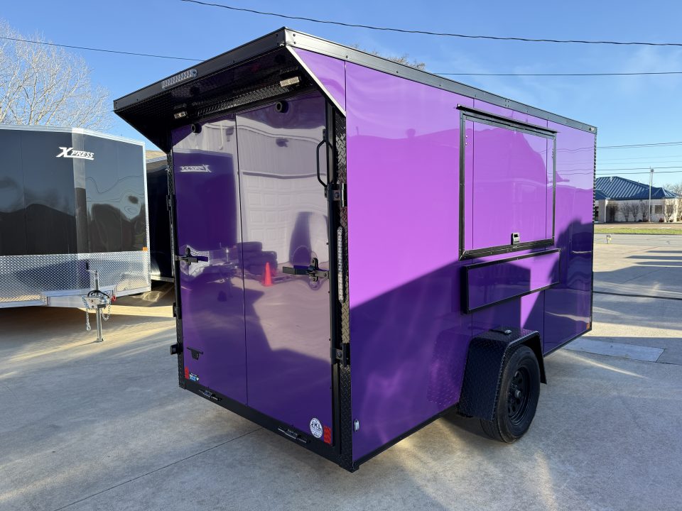 New 2026 New 6x12 SA Screwless Vending Enclosed Trailer | Blackout | Spoiler Package | .08 Polycor | Limited Edition | Dexter Axle