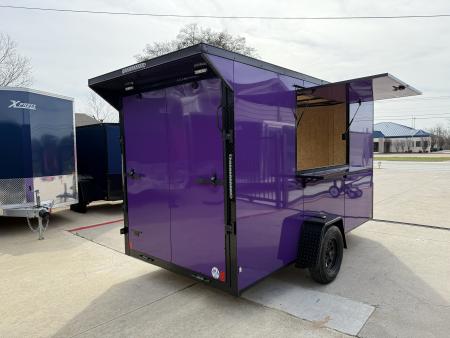 New 2026 New 6x12 SA Screwless Vending Enclosed Trailer | Blackout | Spoiler Package | .08 Polycor | Limited Edition | Dexter Axle