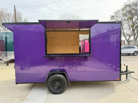 New 2026 New 6x12 SA Screwless Vending Enclosed Trailer | Blackout | Spoiler Package | .08 Polycor | Limited Edition | Dexter Axle