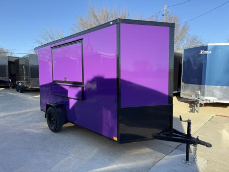 New 2026 New 6x12 SA Screwless Vending Enclosed Trailer | Blackout | Spoiler Package | .08 Polycor | Limited Edition | Dexter Axle