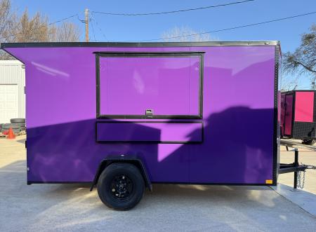 New 2026 New 6x12 SA Screwless Vending Enclosed Trailer | Blackout | Spoiler Package | .08 Polycor | Limited Edition | Dexter Axle