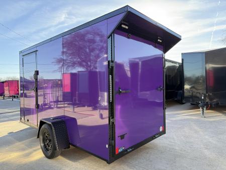 New 2026 New 6x12 SA Screwless Vending Enclosed Trailer | Blackout | Spoiler Package | .08 Polycor | Limited Edition | Dexter Axle