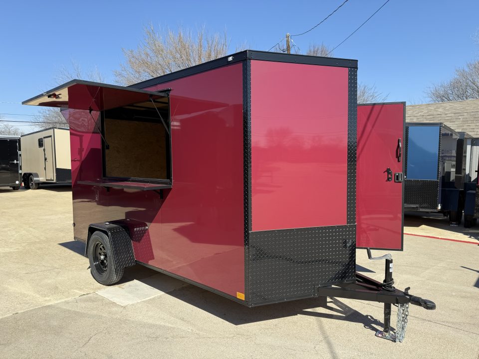 New 2026 New 6x12 SA Screwless Vending Enclosed Trailer | Blackout | Spoiler Package | .08 Polycor | 1007