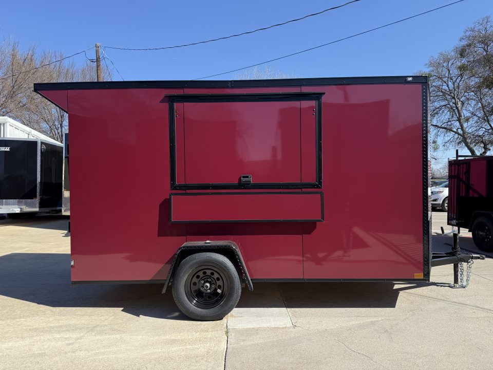 New 2026 New 6x12 SA Screwless Vending Enclosed Trailer | Blackout | Spoiler Package | .08 Polycor | 1007