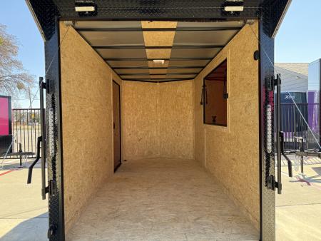 New 2026 New 6x12 SA Screwless Vending Enclosed Trailer | Blackout | Spoiler Package | .08 Polycor | 1007
