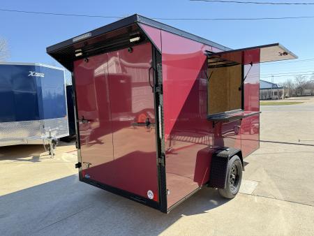 New 2026 New 6x12 SA Screwless Vending Enclosed Trailer | Blackout | Spoiler Package | .08 Polycor | 1007