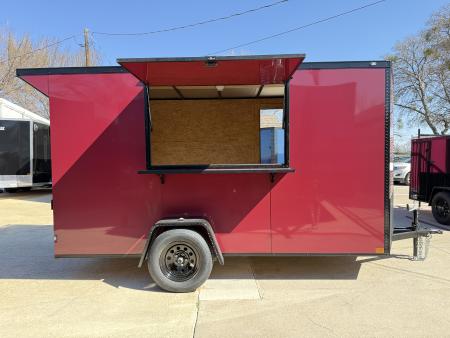 New 2026 New 6x12 SA Screwless Vending Enclosed Trailer | Blackout | Spoiler Package | .08 Polycor | 1007