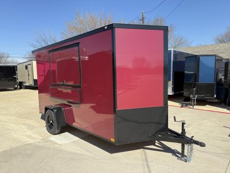 New 2026 New 6x12 SA Screwless Vending Enclosed Trailer | Blackout | Spoiler Package | .08 Polycor | 1007