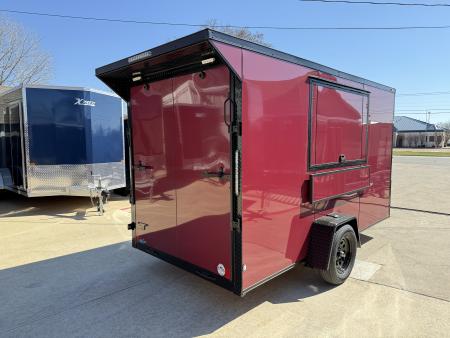 New 2026 New 6x12 SA Screwless Vending Enclosed Trailer | Blackout | Spoiler Package | .08 Polycor | 1007
