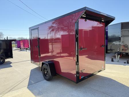 New 2026 New 6x12 SA Screwless Vending Enclosed Trailer | Blackout | Spoiler Package | .08 Polycor | 1007