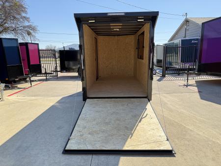 New 2026 New 6x12 SA Screwless Vending Enclosed Trailer | Blackout | Spoiler Package | .08 Polycor | 1007
