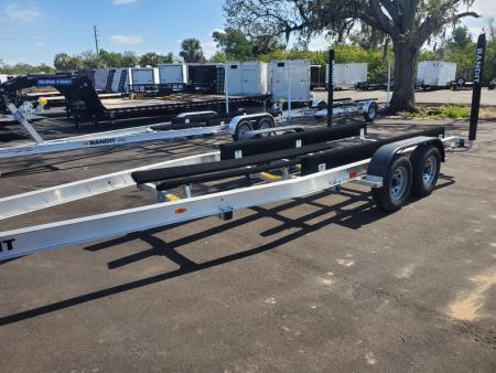 New 2026 Bandit 24'-26' TANDEM TORSION AXLES 10000 LB GVWR ALUMINUM BOAT TRAILER WITH GUIDE POLES, ADJUSTABLE BUNKS, BRAKES ON BOTH AXLES