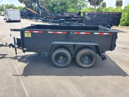 New 2026 Down 2 Earth Trailers 6X10 TANDEM AXLE 7000 LB GVWR DUMP TRAILER WITH 2' SIDES, REAR BARN DOORS