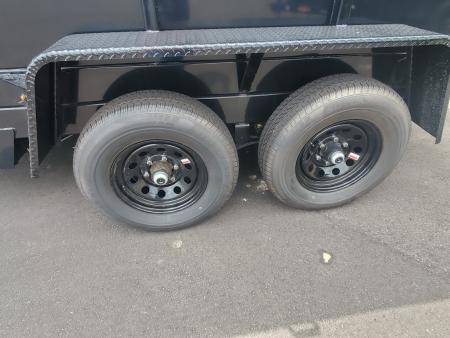 New 2026 Down 2 Earth Trailers 6X12 TANDEM AXLE 10000 LB GVWR DUMP TRAILER WITH 4' SIDES, REAR BARN DOORS, TARP